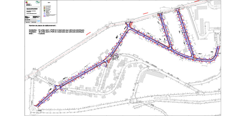 Plan des rues du Site, du Panorama, Bernard Iské et du Plateau